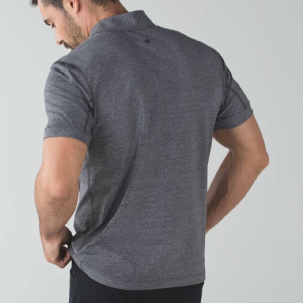 Lululemon Propel Polo Heathered Black XL